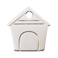 Dog House roestvrijstalen dierenpenning large/groot 3,78 cm x 3,85 cm - RedDingo