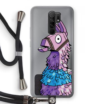 Lama: Xiaomi Redmi 9 Transparant Hoesje met koord