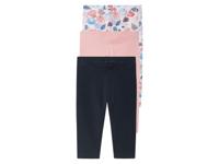 lupilu 3 kinder leggings (Donkerblauw/lichtroze, 98/104)