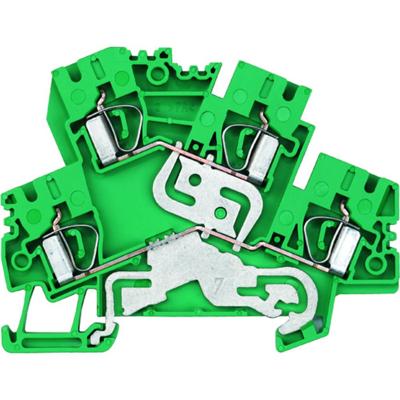 2-Lagige serieklem ZDK 4-2 PE 8671050000 Groen-geel Weidmüller 50 stuk(s)