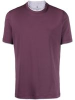 Brunello Cucinelli t-shirt en coton à col rond - Violet