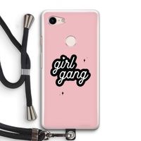 Girl Gang: Pixel 3 Transparant Hoesje met koord