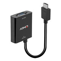 Lindy 38291 video kabel adapter 0,1 m HDMI Type A (Standaard) VGA (D-Sub) Zwart