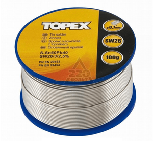 topex soldeertin 0.7 mm sw26 met harskern 44e512