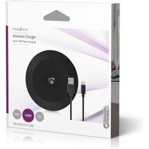 Draadloze Oplader | 5 / 7.5 / 10 / 15 W | 2 A | LED-indicatie in gebruik | Inclusief kabel | USB Typ