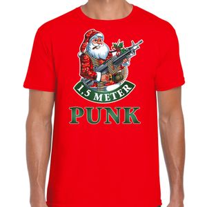 Fout Kerstshirt / outfit 1,5 meter punk rood voor heren