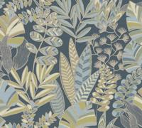 AS Creation Antigua - Blauw - Planten Behang - 390955
