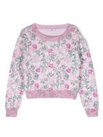 Chiara Ferragni Kids sweat en coton à imprimé Eyelike - Rose