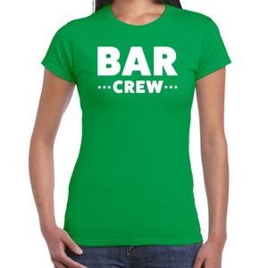 Bar Crew t-shirt voor dames - personeel/staff shirt - groen