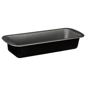 Cake bakken bakvorm/bakgerei Backery Pro - metaal - met anti-aanbak laag - zwart - 35 x 13 x 6 cm