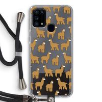 Alpacas: Samsung Galaxy M31 Transparant Hoesje met koord Alpacas: Samsung Galaxy M31 Transparant Hoesje met koord