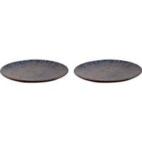 Palmer Bord Lester 27 cm Blauw Zwart Stoneware 2 stuks