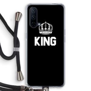 King zwart: OnePlus Nord CE 5G Transparant Hoesje met koord