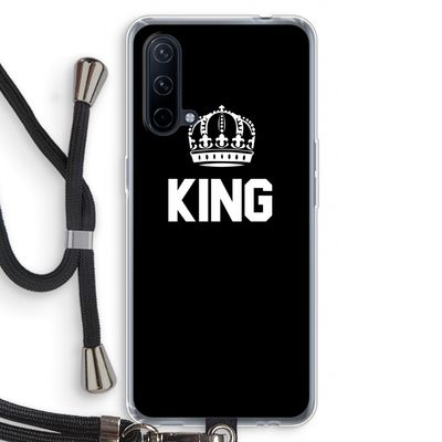 King zwart: OnePlus Nord CE 5G Transparant Hoesje met koord