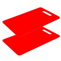 Excellent Houseware snijplank voor keuken/voedsel - 2x - rood - kunststof - 24 x 15 cm