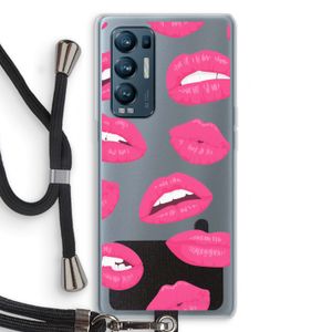 Bite my lip: Oppo Find X3 Neo Transparant Hoesje met koord