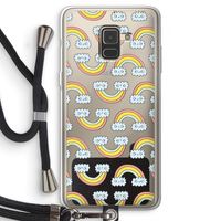 Regenboog: Samsung Galaxy A8 (2018) Transparant Hoesje met koord Regenboog: Samsung Galaxy A8 (2018) Transparant Hoesje met koord