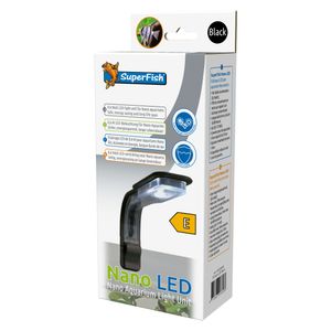 Superfish Nano Led Zwart - Energiezuinige Verlichting voor Nano-Aquaria, 0,6W, Geschikt voor Zoet- & Zoutwater