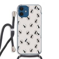 Miauw: iPhone 12 Transparant Hoesje met koord