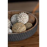 J-Line decoratie bol Schelpen Pike - wit - large