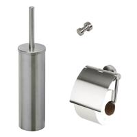 Toiletset Accessoires Geesa Nemox met Toiletborstel Toiletrolhouder en Handdoekhaak RVS Toiletset Accessoires Geesa Nemox met Toiletborstel Toiletrolhouder en Handdoekhaak RVS