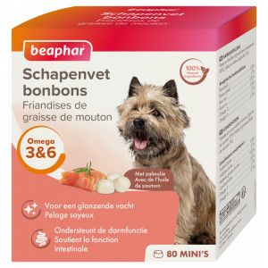 Beaphar Schapenvet Mini bonbons met zalm voor de hond 1 verpakking