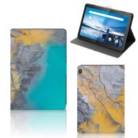 Lenovo Tablet M10 Leuk Tablet hoesje Marble Blue Gold