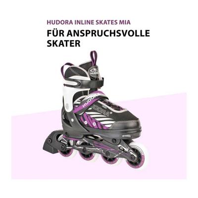 Hudora skeelers mia zwart/paars, maat 37-40
