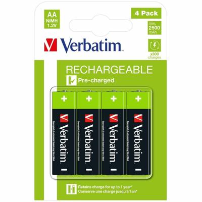 Oplaadbare Batterijen Verbatim 2500 mAh 1,2 V (4 Stuks)
