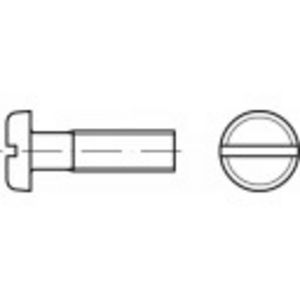 TOOLCRAFT 104553 Platkopschroeven M8 20 mm Sleuf DIN 85 Staal Galvanisch verzinkt 100 stuk(s)