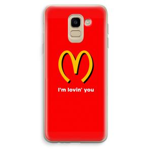 I'm lovin' you: Samsung Galaxy J6 (2018) Transparant Hoesje