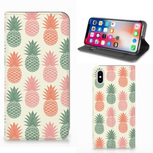 Apple iPhone Xs Max Flip Style Cover Ananas