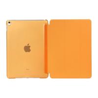 Pure kleur samenvoegen horizontale Flip lederen case voor iPad Pro 10 5 inch/iPad Air (2019) met houder (oranje)