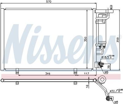 Condensator, airconditioning 940286