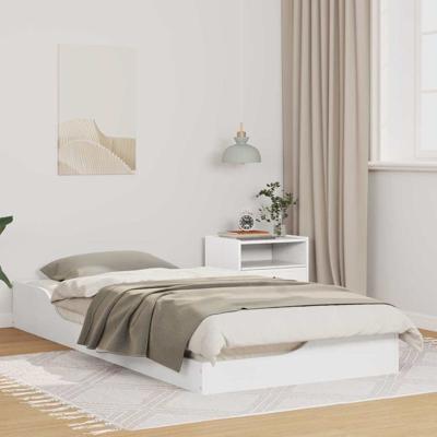 Bedframe Wit 100 x 200 cm Massief grenenhout