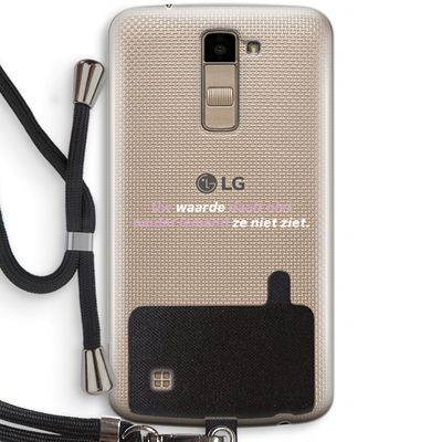 uw waarde daalt niet: LG K10 (2016) Transparant Hoesje met koord