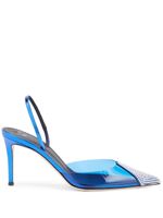 Giuseppe Zanotti escarpins Leonor 85 mm à ornement en cristal - Bleu