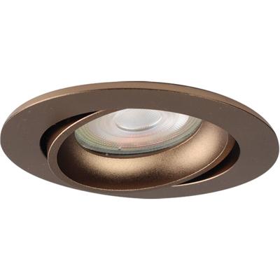 Spot Armatuur GU10 - Pragmi Apex Pro - GU10 Inbouwspot - Rond - Brons - Aluminium - Kantelbaar - Ø82mm