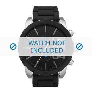 Diesel horlogeband DZ4255 Silicoon Zwart 26mm