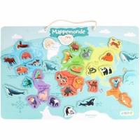 Educatief Spel 40 x 30 cm Multicolour Wereldkaart - thumbnail