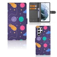 Samsung Galaxy S22 Ultra | Wallet Case | met Pasjes | Space Samsung Galaxy S22 Ultra | Wallet Case | met Pasjes | Space