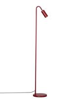 Grote rode minimalistische vloerlamp met schakelaar en GU10 fitting By Rydens Curve rood