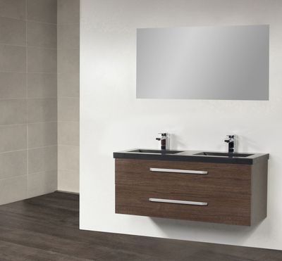 Badkamermeubel Exclusive CoreStone 120 cm (2 lades, 2 uitsparing) Eiken