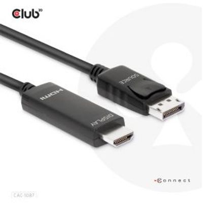 CLUB3D DisplayPort 1.4 to HDMI 4K120Hz or 8K60Hz HDR10 Cable M/M 3m/9.84ft