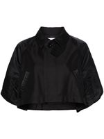 sacai veste crop à manches bouffantes - Noir