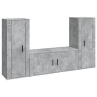 The Living Store TV-meubelset Betongrijs 2x 40x34.5x100cm + 1x 100x34.5x40cm