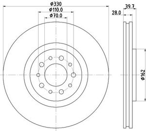 Remschijf Gecoat 54451PRO 8DD355118751
