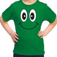 Verkleed t-shirt voor kinderen/meisje - smiley - groen - feestkleding - thumbnail