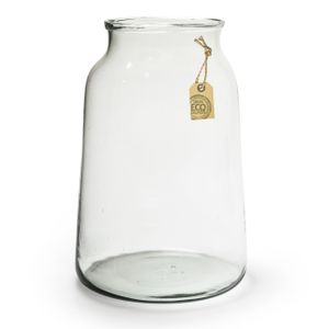 Transparante Eco taps toelopende vaas/vazen van glas 35 x 17 cm
