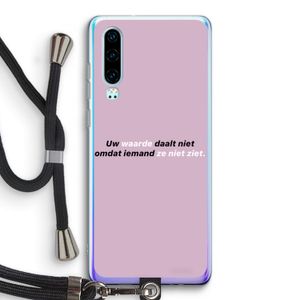 uw waarde daalt niet: Huawei P30 Transparant Hoesje met koord